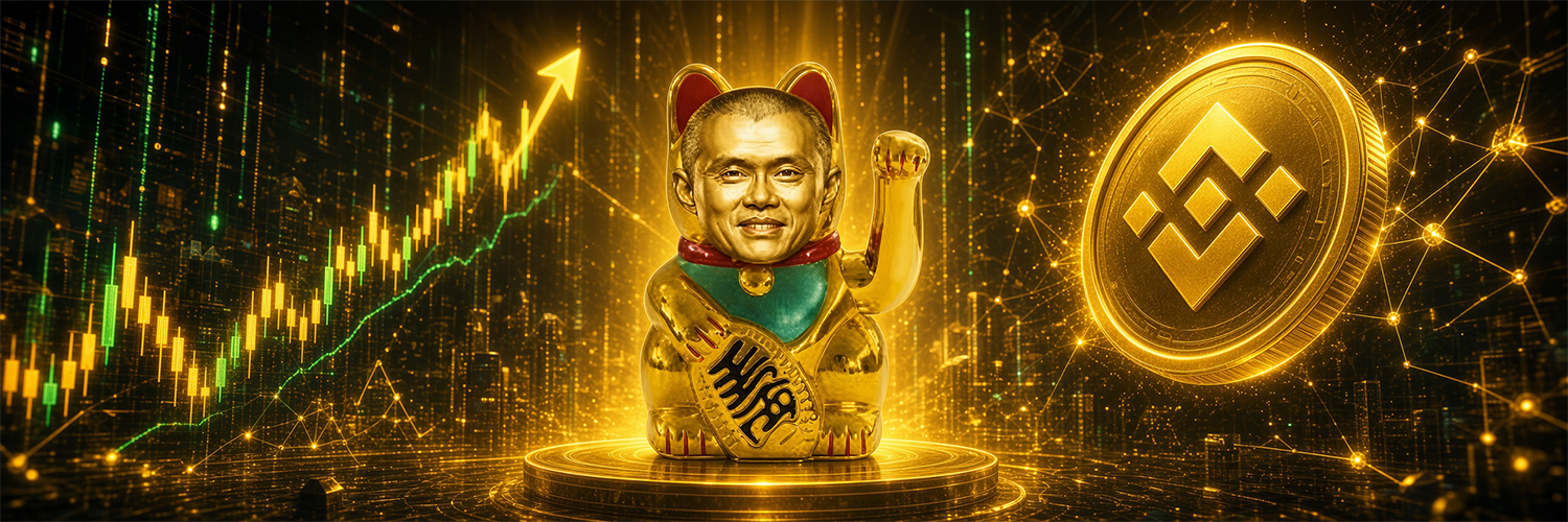 Cash Cat cinematic banner with lucky cat and BNB gold